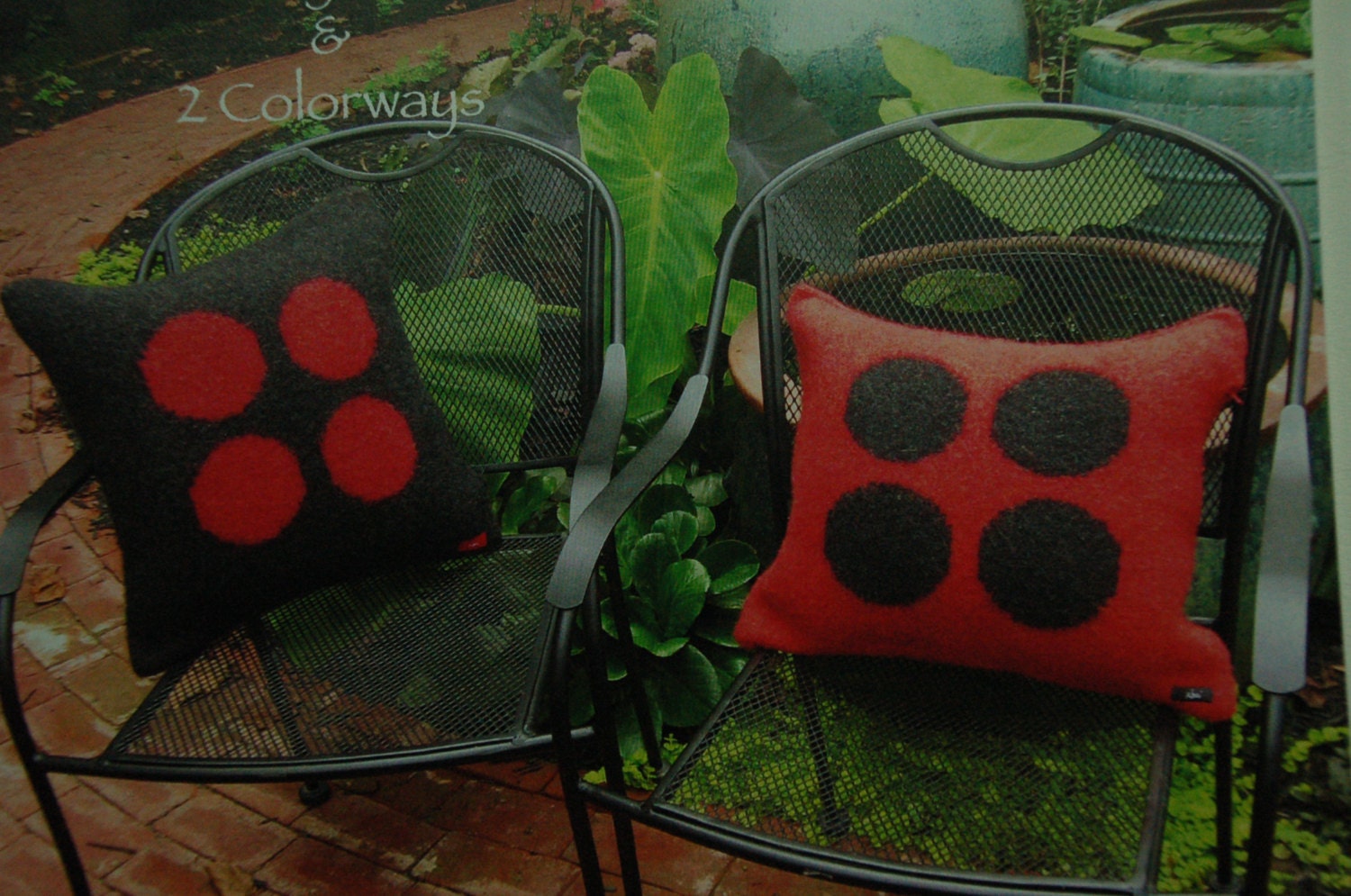 noni's round pegs in a square an accent pillow in 3 styles & 2 colorways no. 501