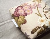 Beige Floral Cotton Coin Purse