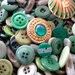 GREEN BUTTONS 50 piece random selection of Vintage to Modern Sewing Buttons