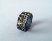 Texture Gold and Silver Ring for MEN- Size 13.5