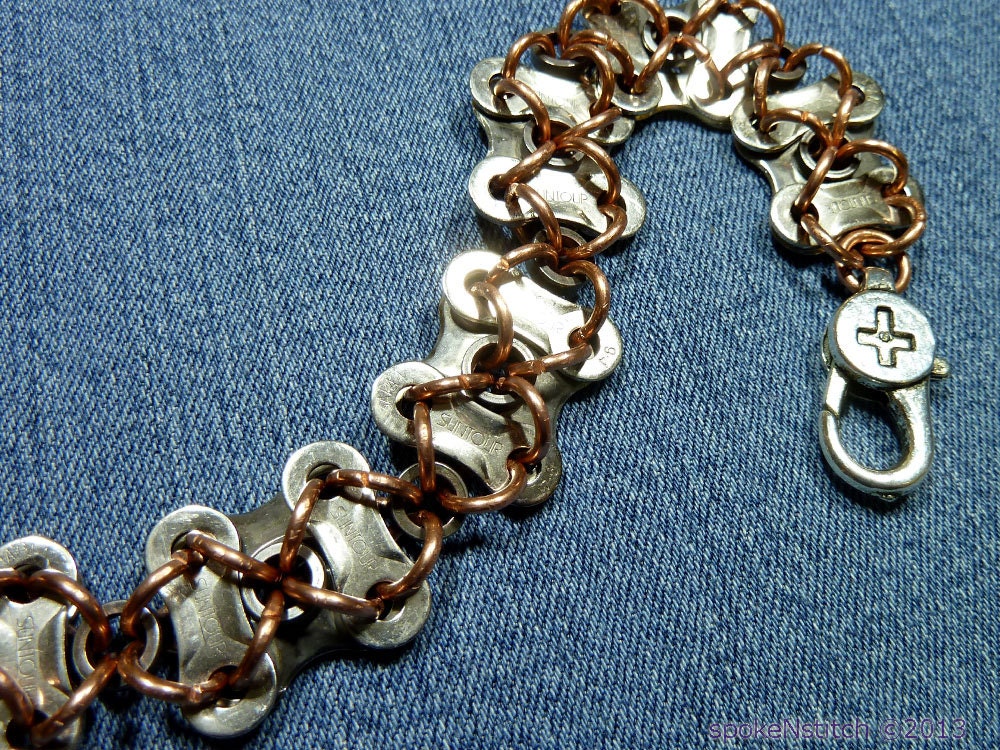 Bicycle Chain Bracelet Steampunk - Bike Cyclist Racer Mountain Biker Motorcycle Motorbike Mechanic Triathlon