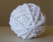 Recycled T-shirt Yarn -White -  37 yds - RT791