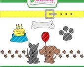 Digital Clipart Set BIRTHDAY PUPPIES