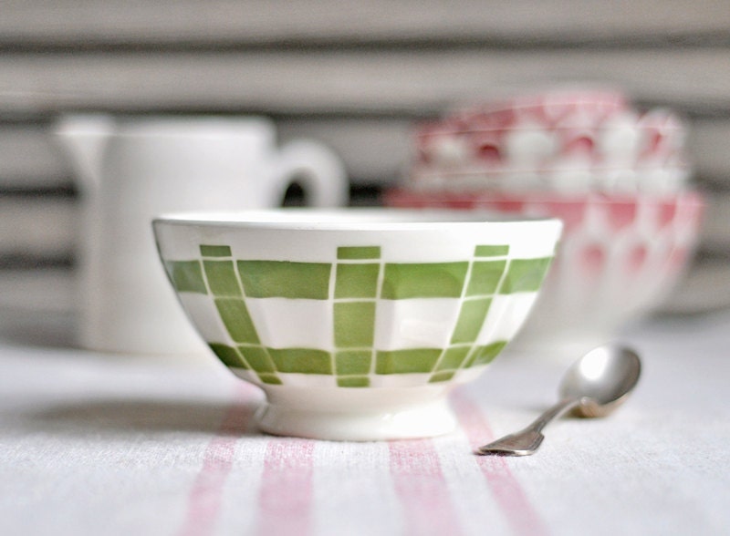 unused vintage french café au lait bowl