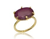 14K Ruby Engagement Ring, Ruby Ring Wedding Jewelry, Ruby July Birthstone