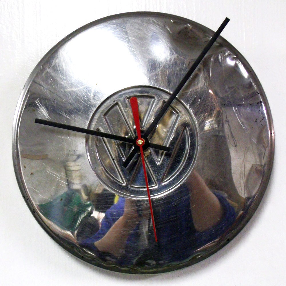 VW Wall Clock - Volkswagen Hubcap Clock - Volkswagon - SSS13-801