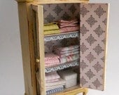 1/12 Scale Shabby Chic Armoire Linen Cupboard