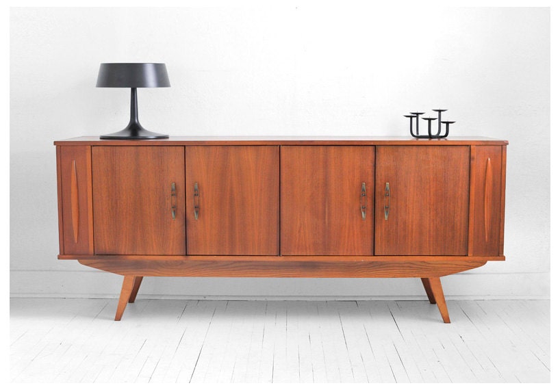 Vintage Teak Credenza - Mid Century, Modern, Wood, Buffet, Cabinet, Dresser