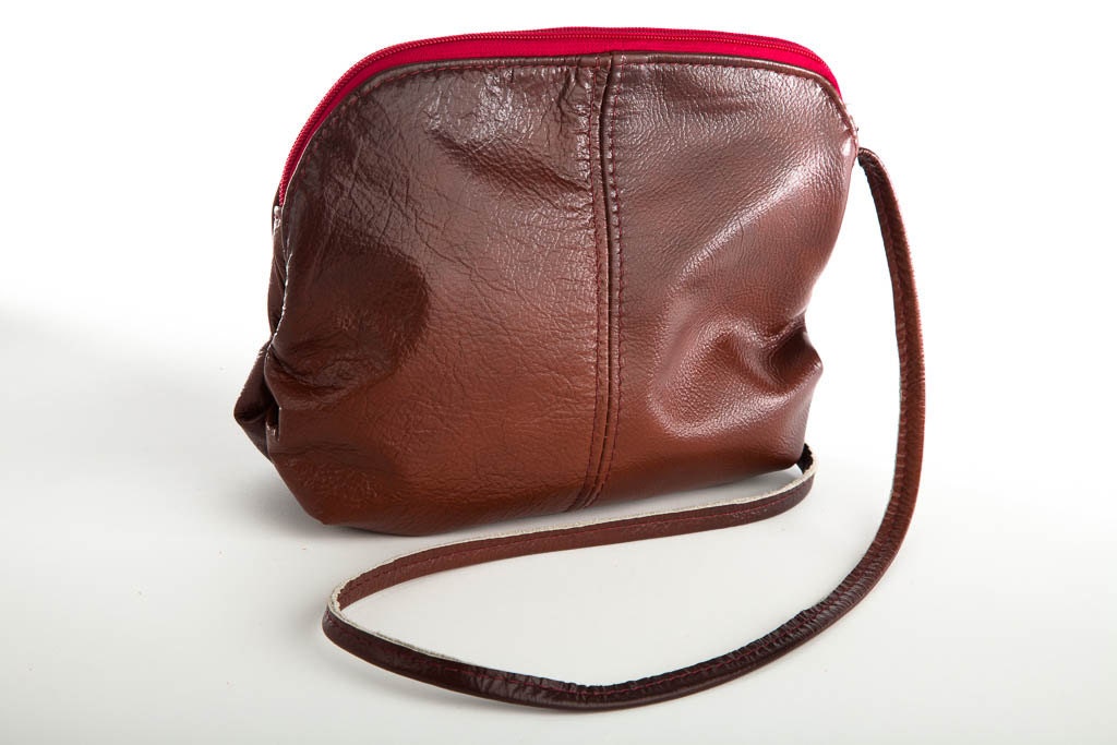 SALE - Leather Zipper Clutch