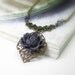 Purple Victorian Style Pendant Necklace, Trinity Brass, Art Nouveau, Tanzanite Swarovski, Romantic, Womens Accessories, Plum
