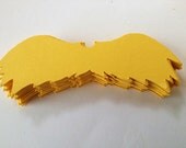 20 Yellow 3 Inch Lorax Mustache Die Cut