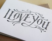 Valentine Card - I love you - Grey I Love you