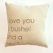 I Love You a Bushel and a Peck Pillow