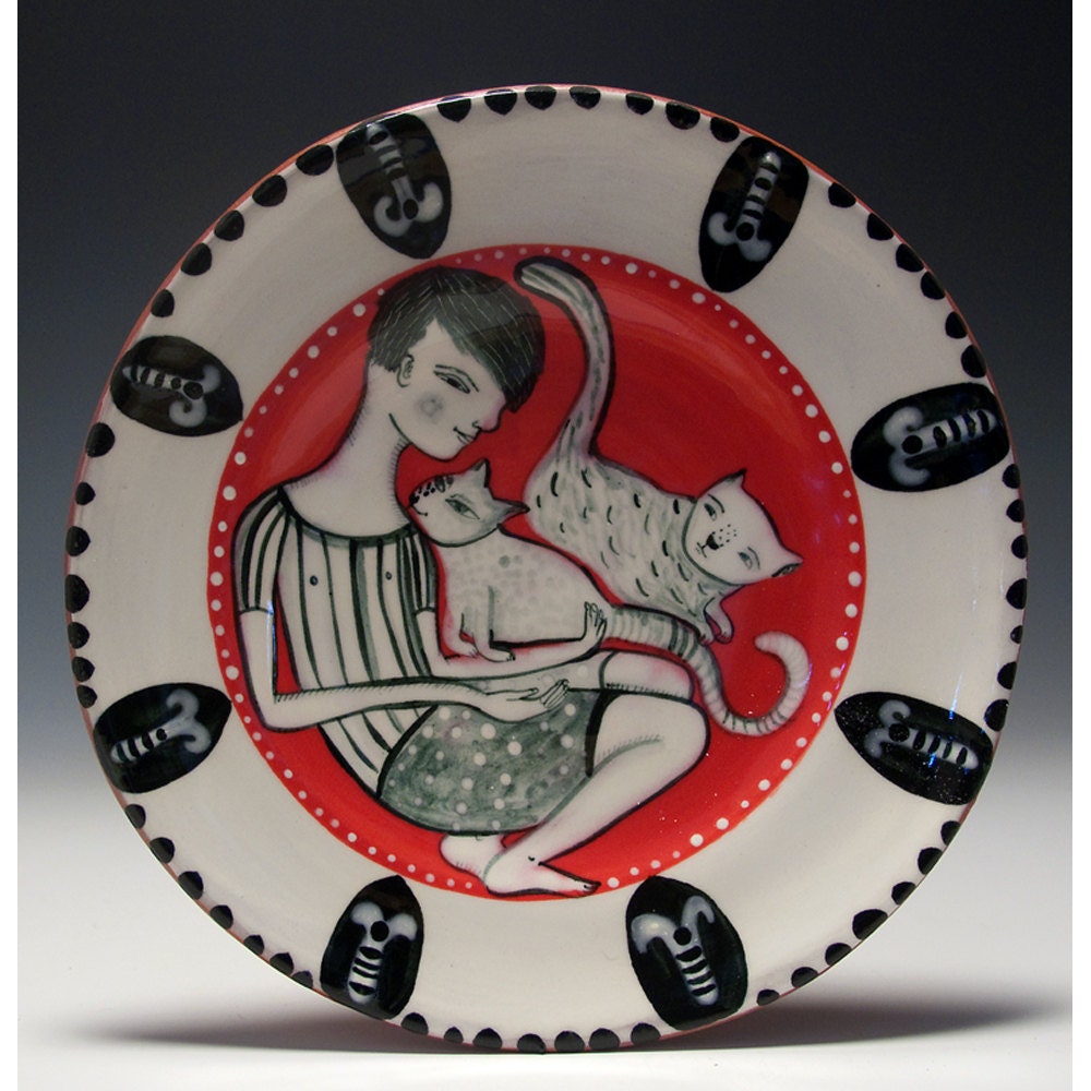 Dessert Plate - Lap Full Of Cats