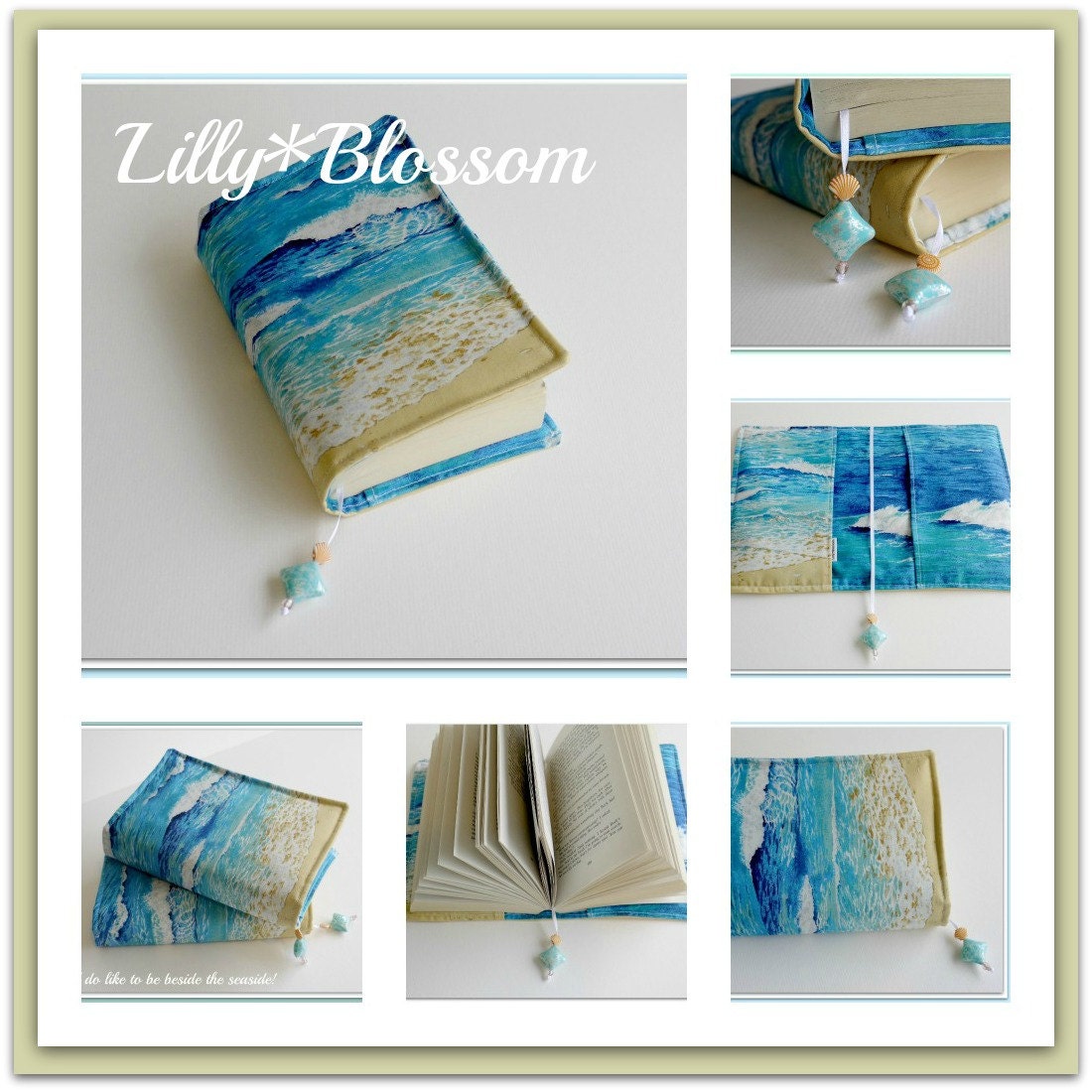 PDF Sewing Guide Book Cover with Beaded Bookmark attached