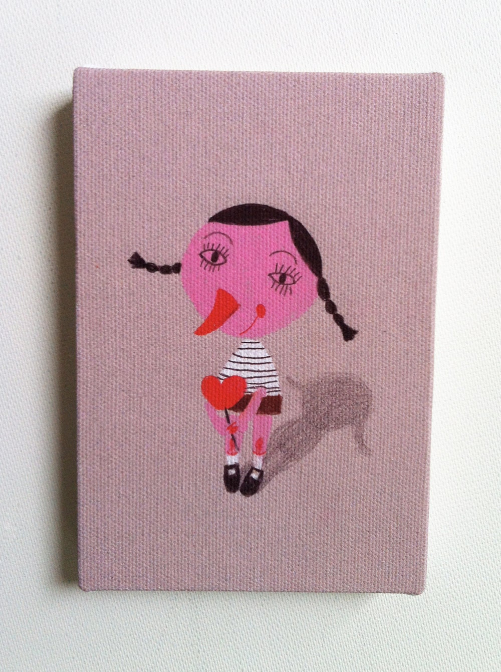 With love from my heart / Tiny canvas print