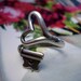 Steampunk Key Heart Ring, Vintage Style Skeleton Key, Sterling Silver Finish, You Choose Light Oxidation Or Shine