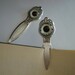 Glass Eye BookMark, Keep An Eye On Your Book Page, Silver Ox Brass Metal Marker, Glass Eye, Great Gift For Mothers Day