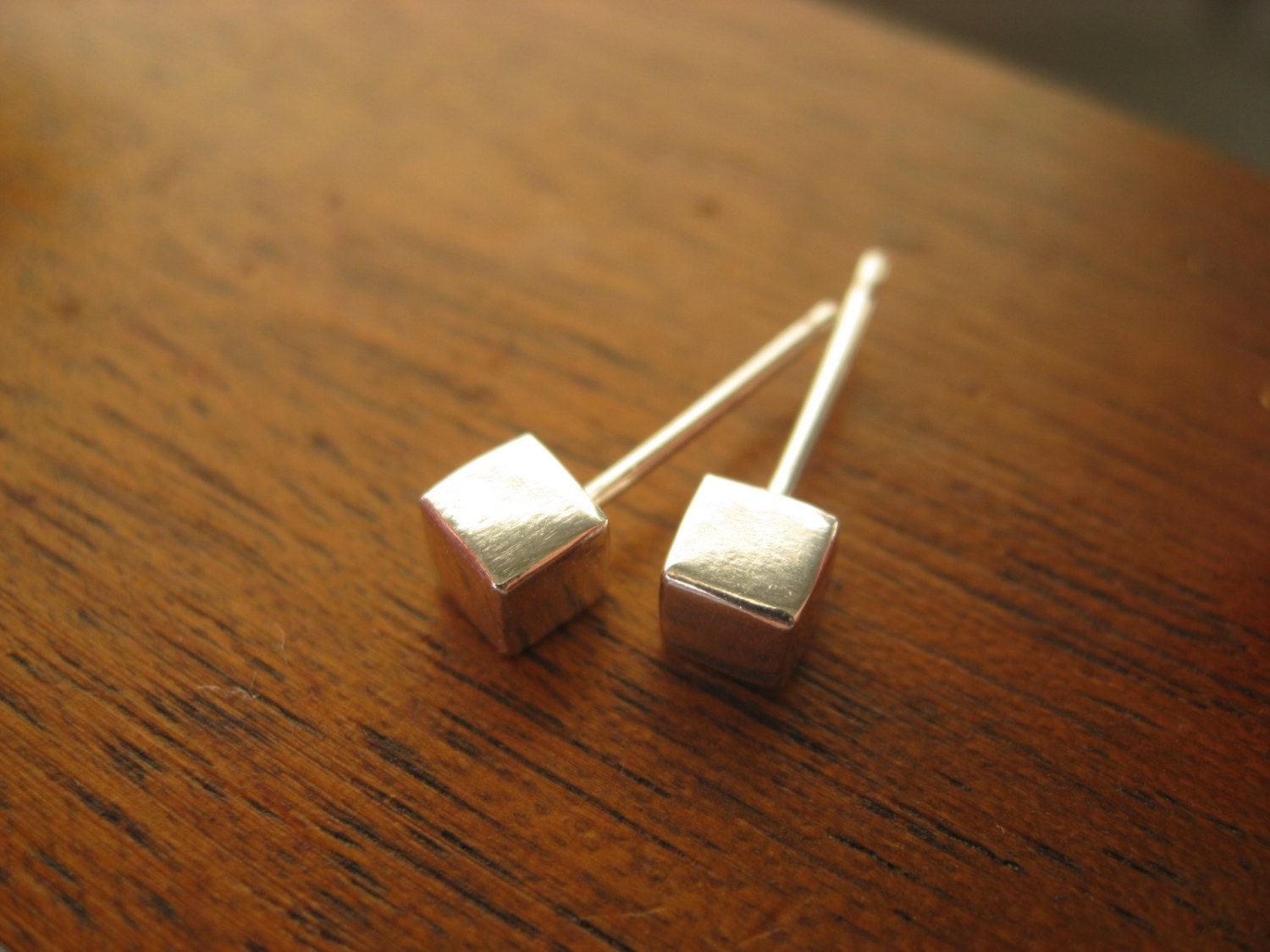 Ice - mini sterling silver cube studs