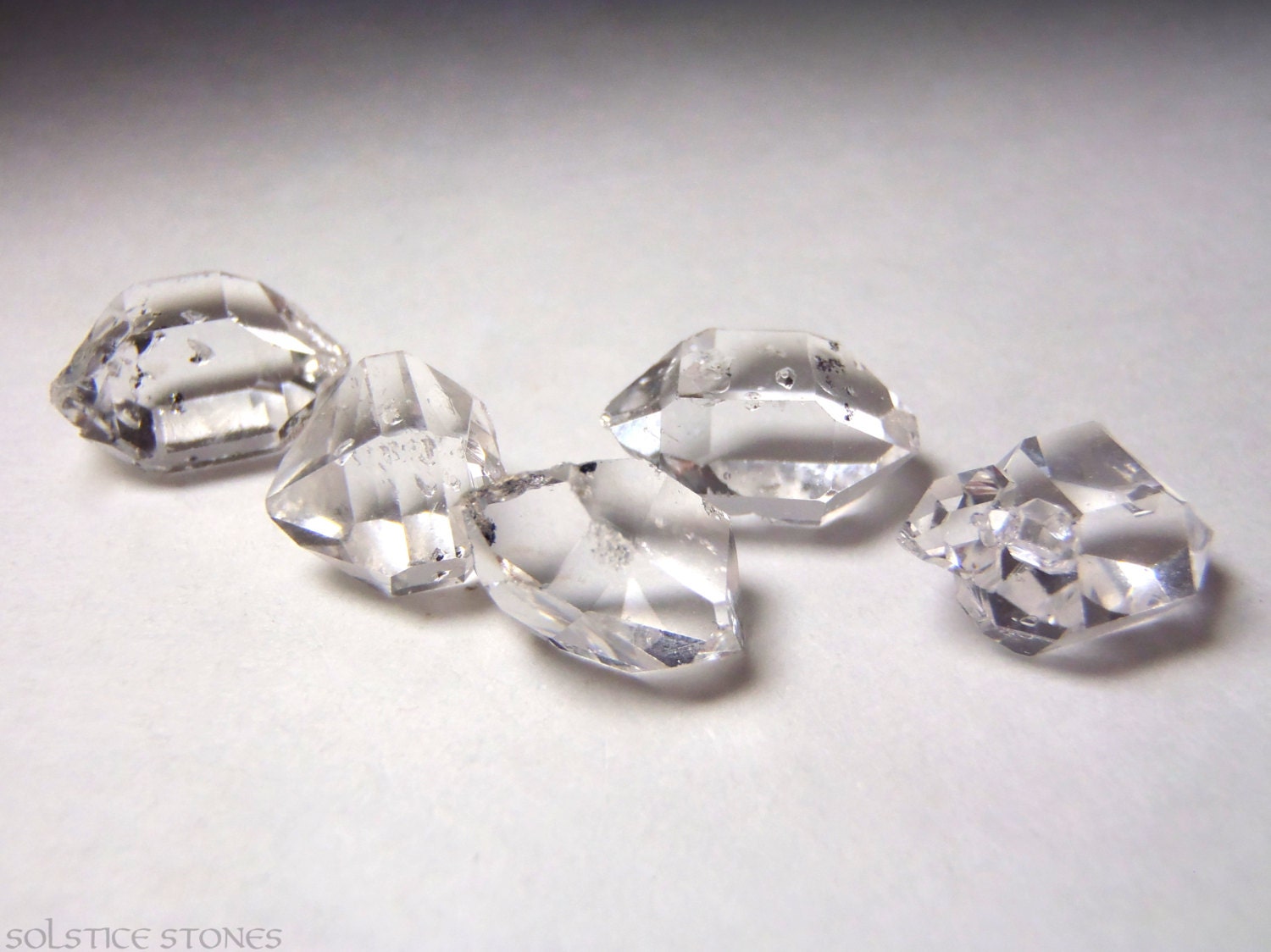 One Small Herkimer Diamond Crystal.  Double Terminated Water Clear Quartz. Crown Chakra.  Crystal Healing / Mineral Specimen.