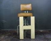 Large 24" Letter H Industrial Metal Sign