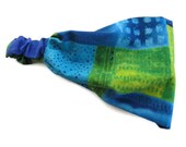 Hippie Headwrap Boho Ethnic Blue Green Tribal Print