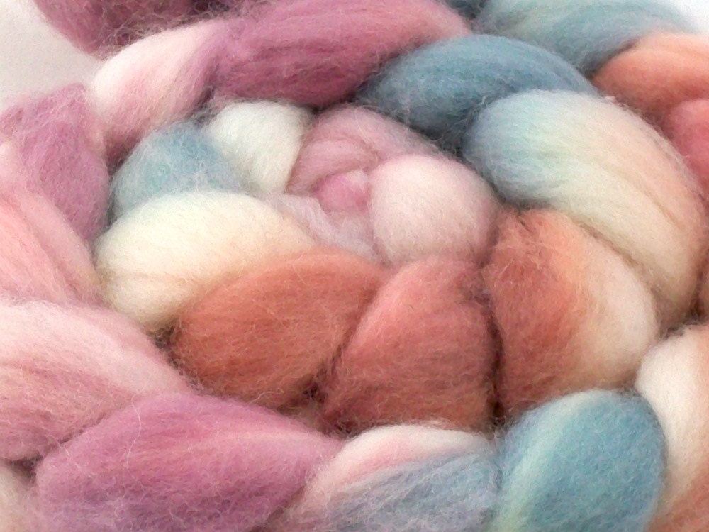 Afternoon Tea / Handpainted SW Merino Combed Top/ 4 oz.