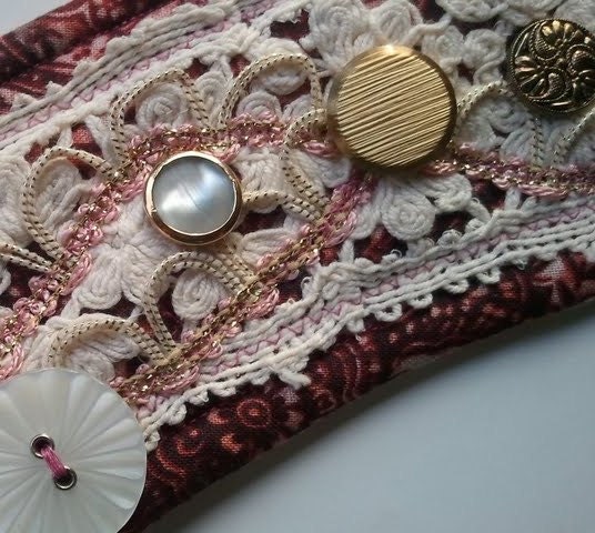 Buttons and Texture Galore Art Cuff