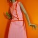 70s Knit A-Line Dress by Beeline Fashions / Mock Turtleneck Shift (L)