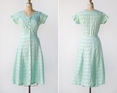 Vintage 1950s dress / vintage 50s dress / cotton 50s dress / Spring Julep Dress