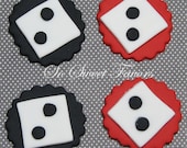 Fondant edible cupcake toppers - Dice