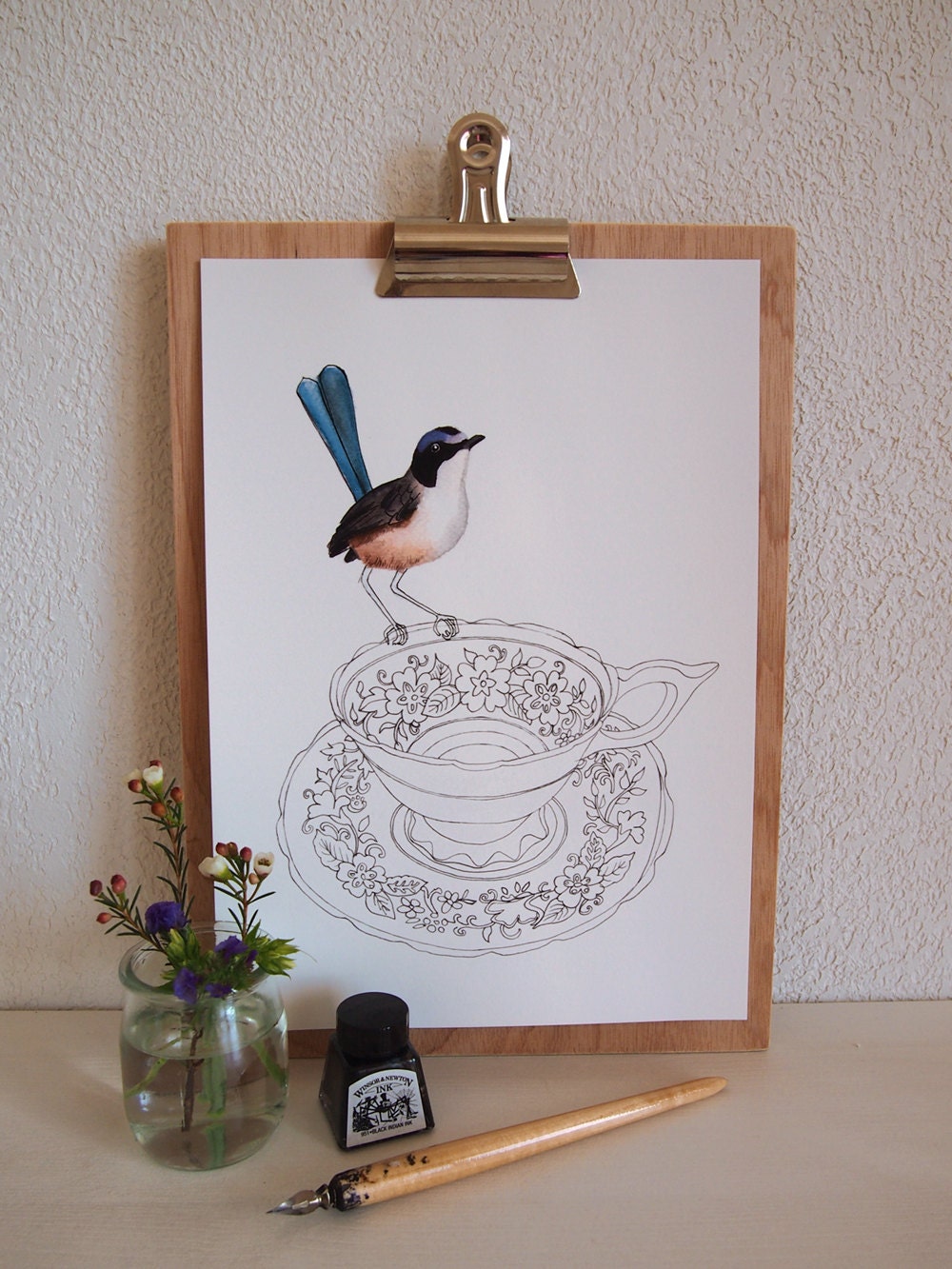 teacup - art illustration print