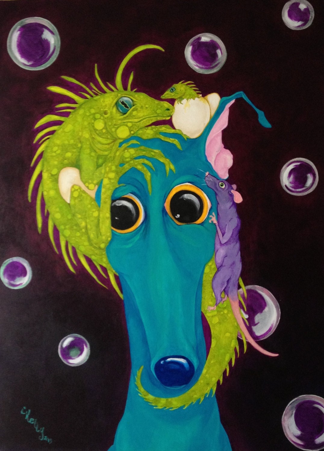 The Nezt, greyhound, italian greyhound, whippet print