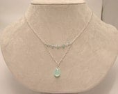 Apatite and Blue Chalcedony "Jenna" Necklace -- sterling silver