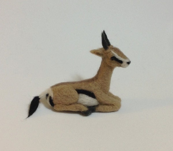 Needle felted gazelle