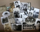 1920s 1930s 1940s LOT Small and Miniature Photos 21 - Figural - Horse Buggy - Children - Vintage
