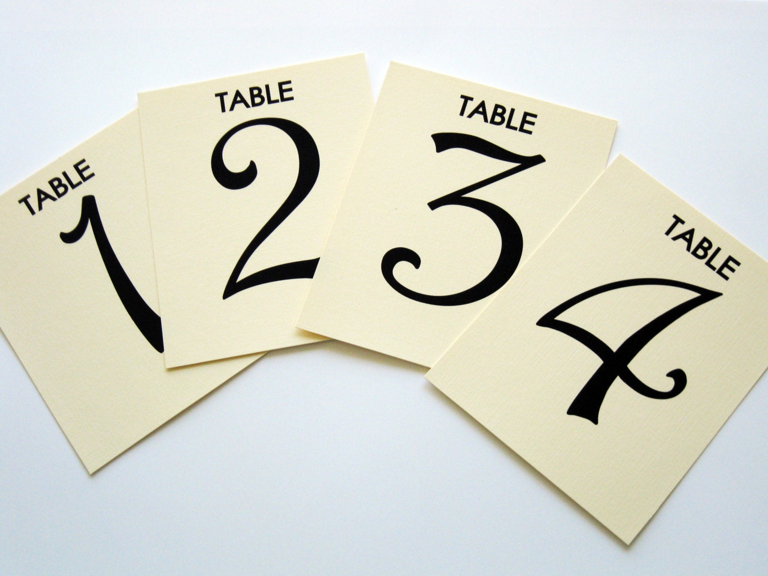 Wedding Reception Table Numbers--Customize--Colors Can Be Changed--The Bayside Collection--