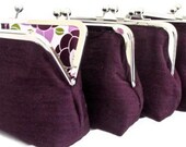 Clutch for Bridesmaids  Dupioni Silk with  coordinating print inside You Choose Fabrics  -