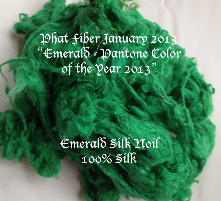 Silk Noil - 1/2  oz - Emerald - Pantone Color of the Year 2013