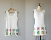vintage 1970s sweater / 1970s knit tank / tunic tank / tunic top / boho top / bohemian sweater  - size small to medium