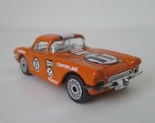 Vintage Matchbox Car / Toy, 1962 Corvette - 80s toys, toy car, orange, sports car, vintage car, gift for dad, men, for him