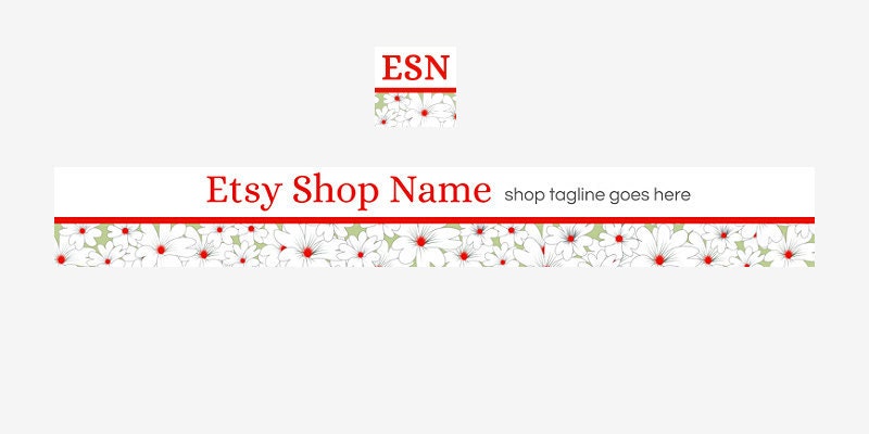 Banner and Avatar Set  - Boutique 2 - Etsy Banners - 2 Piece Set