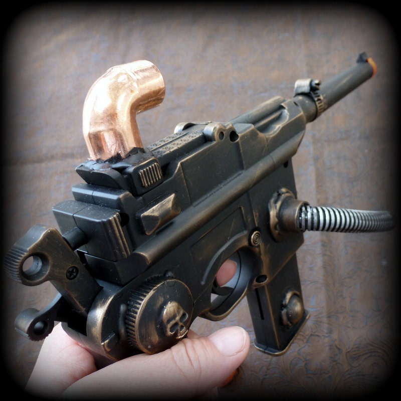 Steampunk Gun pistol Star Wars Han SOLO Airsoft Spring BB mauser broomhandle c96 -- G8 - oldjunkyardboutique
