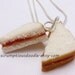 strawberry jam peanut butter and jelly sandwich best friend necklaces polymer clay bff