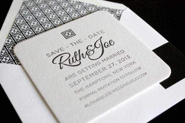 100 - Letterpressed Save-the-Date Coasters