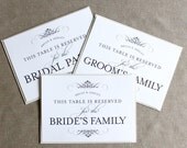 Set of 3 Reserved Wedding Signage - CUSTOM COLORS