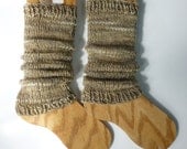 Hand knit wool leg warmers infant toddler