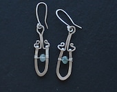 Sterling Silver and Aquamarine Earrings - March Birthstone