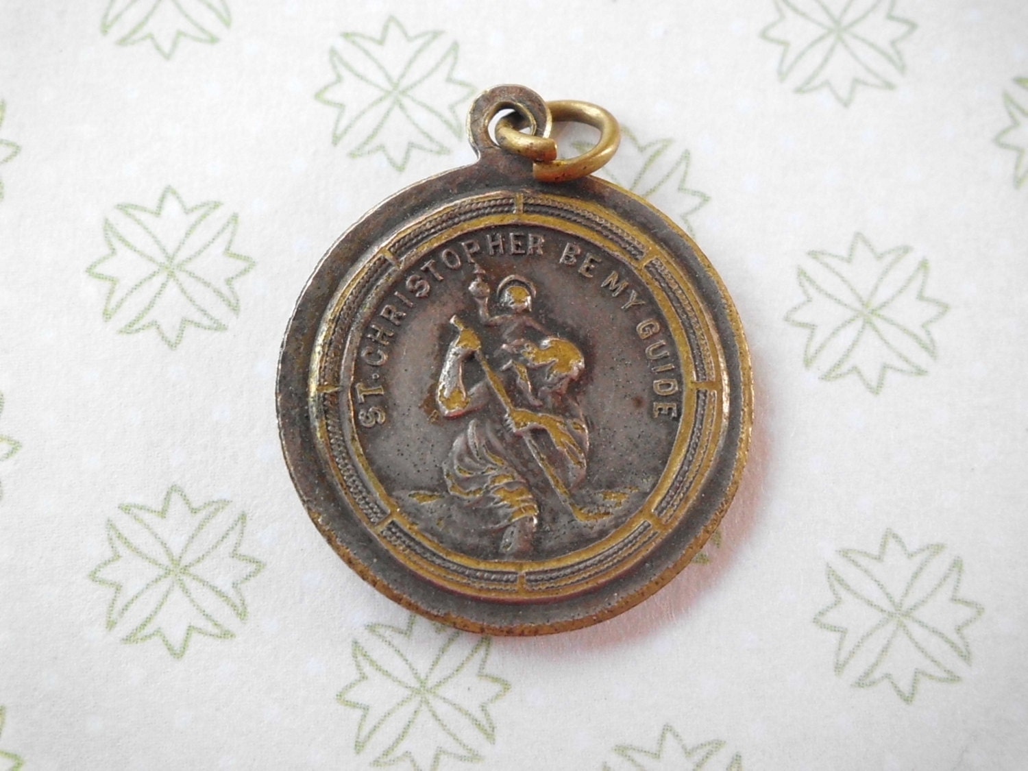 Antique Catholic Holy Name Society St Christopher Medal
