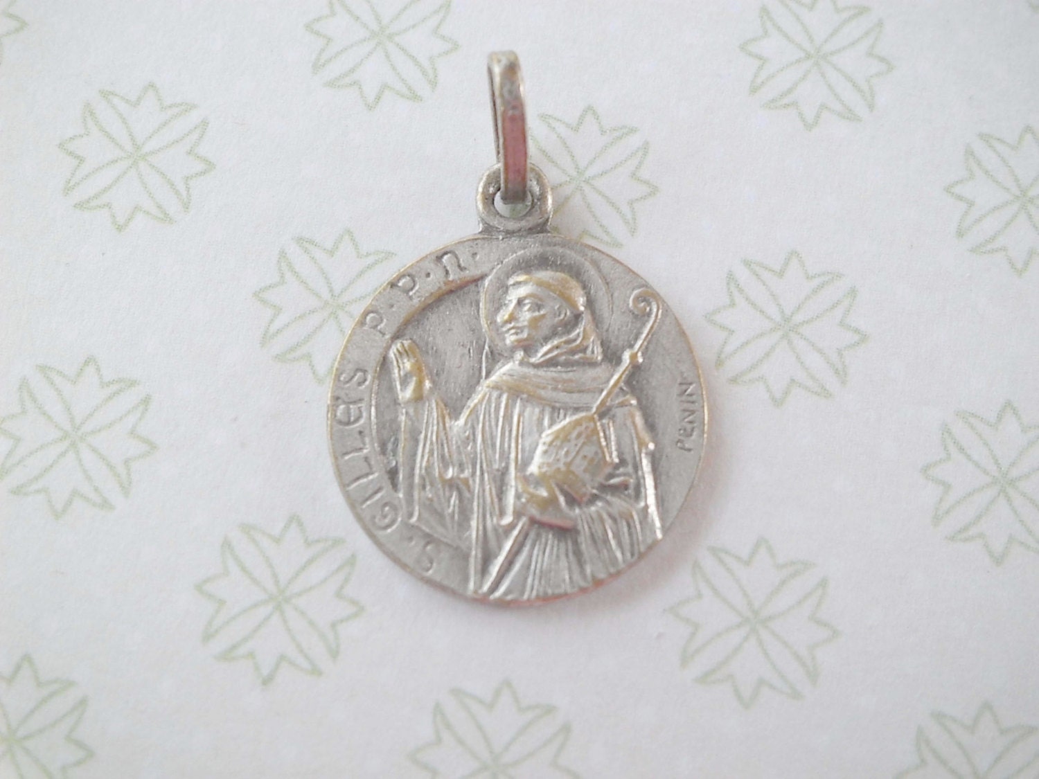 Vintage St Giles Religious Medal